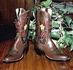 Bilby Kangaroo Boot w/Lucky Horseshoe & Flowers